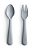 Kit Garfo e Colher PP Cinza Mushie - Imagem 1