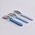 Kit Talher com Colher, Garfo e Faca com Aço Inoxidavel e Silicone Azul - Petit Pia - Imagem 3