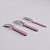 Kit Talher com Colher, Garfo e Faca com Aço Inoxidavel e Silicone Rosa - Petit Pia - Imagem 3