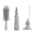 Kit Higienizador De Mamadeira Silicone Pimpolho Cinza - Imagem 1