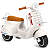 SCOOTER BANDERETTA ELETRICA 6V OFF WHITE - Imagem 1
