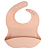 Babador Cata Migalhas De Silicone Rosa Blush Büp Baby - Imagem 1