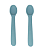 Kit Com Duas Colheres De Silicone Azul Sonho Büp Baby - Imagem 1