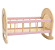 Brinquedo De Madeira Berço Para Boneca Com Palha Rosa Büp Baby - Imagem 2