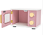 Brinquedo De Madeira Forno Micro-ondas Rosa Büp Baby - Imagem 3