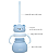 Copo em Silicone com Canudo Ursinho Azul - Buba - Imagem 2