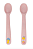 Kit Com Duas Colheres De Silicone Fadinha Rosa Büp Baby - Imagem 1