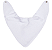 Babador Bandana Branco Atoalhado Bordados Karinho Com Forro Impermeável - Imagem 1