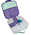 Lancheira Bento Jumbo Lilac Pop 2L com 5 Divisórias Bbox - Imagem 5