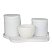 KIT DE HIGIENE ABSTRATO BRANCO COM BANDEJA - Imagem 2