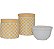 KIT HIGIENE QUADRICULADO MOSTARDA - Imagem 1