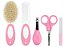 Kit Higiene Bebê 5 Peças Com Escova Cerdas Naturais Pimpolho Cor Rosa - Imagem 1