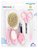 Kit Higiene Bebê 5 Peças Com Escova Cerdas Naturais Pimpolho Cor Rosa - Imagem 2