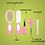 Kit Higiene Bebê 5 Peças Com Escova Cerdas Naturais Pimpolho Cor Rosa - Imagem 3