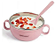 Tigela Com Colher E Tampa Em Inox Rosa 300ml - Pimpolho - Imagem 3