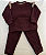 Conjunto de Moletom Bordô com Babado - Imagem 1