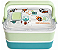 Lancheira Dupla Bento Box 8 Peças Futebol Marcus & Marcus - Imagem 1