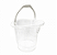 Balde para Roupa de Bebê Transparente com Branco - Imagem 1