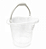 Balde para Roupa de Bebê Transparente com Branco - Imagem 2