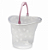 Balde 8 litros Transparente Rosa Bebê - Imagem 1