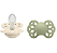 Kit com Duas Chupetas Infinity Silicone Areia e Verde Salvia Tam 1 Bibs - Imagem 1
