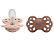 Kit com Duas Chupetas Infinity Silicone Rosa Bebê e Ganache Tam 2 Bibs - Imagem 1