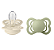 Kit com Duas Chupetas Supreme Silicone Areia e Verde Salvia Tam 2 Bibs - Imagem 1