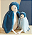 Pinguim de Pelúcia Mãe e Filho Azul - Kaloo - Imagem 1