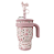 Copo Térmico Tumbler Aço Inox 420ml Floral - Imagem 1