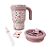 Copo Térmico Tumbler Aço Inox 420ml Floral - Imagem 2