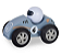 Brinquedo de Madeira Carrinho de Fricção Azul - Imagem 1