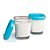 Kit de 4 Potes de Vidro para Armazenar Leite Materno ou Papinha Azul - Clingo - Imagem 2