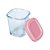 Kit de 4 Potes de Vidro para Armazenar Leite Materno ou Papinha Rosa - Clingo - Imagem 1