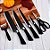 JOGO DE FACAS CHEF 6P C/SUPORTE PRETO 4098 IMCOL - Imagem 1