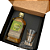 KIT CAIXA SUPREMA COM CACHAÇA PERSONALIZADA LOGO 200ML + COPO DOSE - Imagem 1