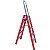 Escada Fibra Pintor 03 Degraus Com Alça - 90cm Alulev - Imagem 1