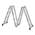 Escada Articulada Multifuncional 4x4 16 Degraus em Alumínio Reisam - Imagem 3