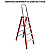 Escada Fibra Pintor 14 Degraus Com Alça - 4,10m Alulev - Imagem 2