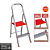 Escada 2 Degraus Alumínio Doméstica Botafogo - Imagem 2
