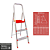 Escada 3 Degraus Alumínio Doméstica Botafogo - Imagem 3