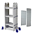 Escada Articulada Multifuncional 4x3 12 Degraus em Alumínio com Plataforma Mor - Imagem 1