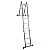 Escada Articulada Multifuncional 4x3 12 Degraus em Alumínio com Plataforma Mor - Imagem 7