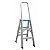 Escada de Alumínio Pintor Comercial 03 Degraus Com Alça - 0,90cm Alulev - Imagem 1