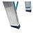 Escada de Alumínio Pintor Comercial 03 Degraus Com Alça - 0,90cm Alulev - Imagem 3