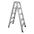 Escada de Alumínio Pintor Comercial 03 Degraus Sem Alça - 0,90cm Alulev - Imagem 1