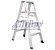 Escada de Alumínio Pintor Comercial 03 Degraus Sem Alça - 0,90cm Alulev - Imagem 2