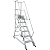 Escada Plataforma Trepadeira Alumínio 1,40m 5 Degraus + Plataforma Alulev - Imagem 1