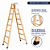 Escada de Madeira Tipo Pintor Nº 12 - 3,50m Profissional Elite Escadas - Imagem 2
