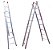 Escada Extensiva em Alumínio 07 Degraus - 2,40m / 3,90m Alulev - Imagem 1