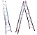 Escada Extensiva em Alumínio 12 Degraus - 3,90m / 6,60m Alulev - Imagem 1